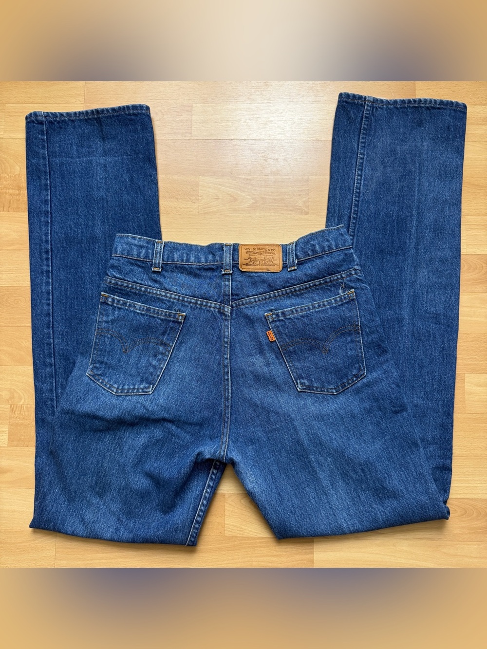 Vintage80s Levi’s 619 Orange Tab High Rise Regular Fit Made In Canada Size 30x35